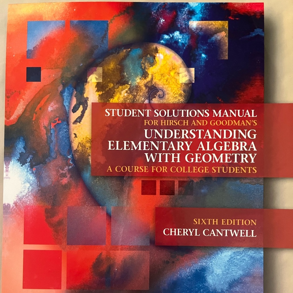 Understanding Elementary Algebra with Geometry softcover Student SolutionsManual